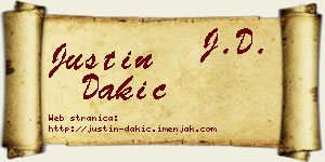 Justin Dakić vizit kartica